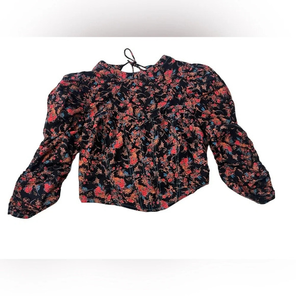 Free People XS Floral Backless Monica Crop Top OB1413377 - Picture 2 of 11